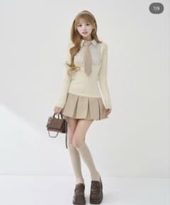 ダーリッチ Darich シャツドッキングニットミニワンピース FREE - メルカリ