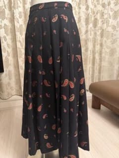 極美品】ETRO エトロ ペイズリー柄 フレアプリーツスカート ブラック