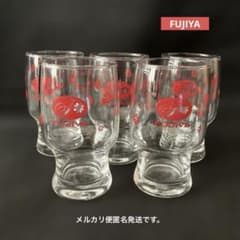 FUJIYA 不二家　グラス　レトロ　5個セット Aバラ売り不可