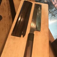 高鳳正國 本焼（水焼本焼き） 薄刃包丁 黒檀柄刃カバー付き - メルカリ