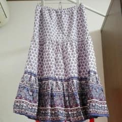 GU エスニック柄綿のロングスカートのサムネイル