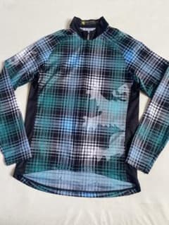 超美品 KAPELMUUR チェック柄 長袖サイクルジャージ フルジップ L