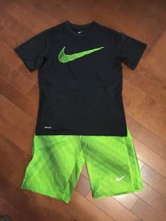 ナイキ NIKE 上下セット 160 ネオングリーン セットアップのサムネイル