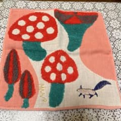 morita MiW 楠橋紋織 タオルハンカチ リスと可愛い茸　岩田屋のサムネイル