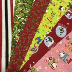 クリスマスデザイン生地セット　Ａ
