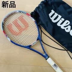 【新品】ウイルソン 硬式 テニスラケット 全米オープン ブルー ケース付き 新品】ウイルソン 硬式 テニスラケット 全米オープン ブルー ケース