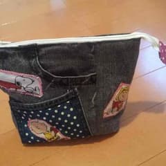 ♥︎リメイクポーチ♥︎☆スヌーピーのパッチワーク☆のサムネイル