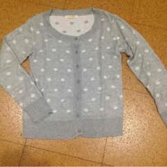 ニット カーディガン 灰色のサムネイル