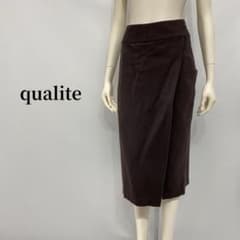 qualite カリテ スカートパンツ タイト 36 ブラウン スカート見えのサムネイル