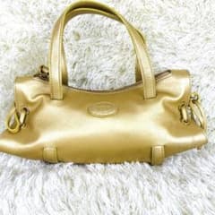 激レア！Tod's アクセサリーポーチ　ゴールド　レザー　バニティ　レディースのサムネイル