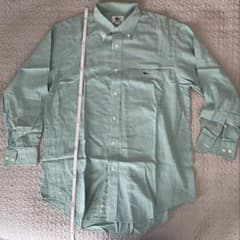 LACOSTE ラコステ 長袖 オックスフォードボタンダウンシャツ グリーンのサムネイル