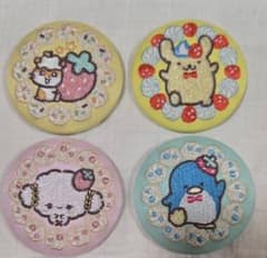 サンリオ 刺繍缶バッジ 4種セット　ポムポムプリンのサムネイル