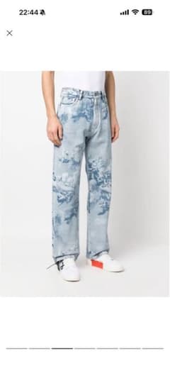 Off-White グラフィックジーンズ - メルカリ