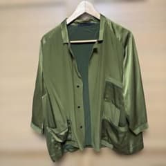 HAIDER ACKERMANN サテンシャツ カーキ Lのサムネイル