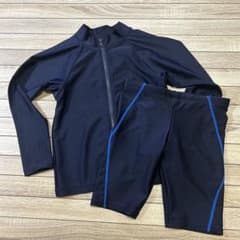 水着セット 130サイズ 黒/青のサムネイル