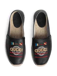 新品 未使用品【GUCCI WORLDWIDE】エスパドリーユ　ブラック　レザーのサムネイル