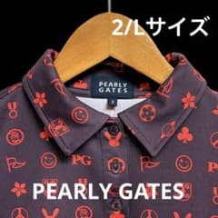 美品】PEARLY GATES パーリーゲイツ 総柄 長袖ポロシャツ2 日本製