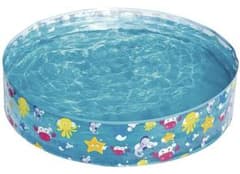 【新品・未使用】キッズプール ビニールプール 家庭用 水遊び ペット用プール 青のサムネイル
