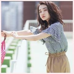 《未開封》袖口フリルブラウス♡  ギンガムチェック♪♪のサムネイル