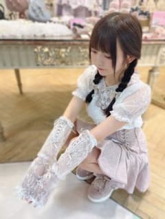 リズリサ スピンドルレースアームウォーマートップス ピンク - メルカリ