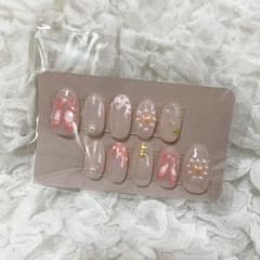 ネイルチップ  フレンチガーリー  バレーシューズ ピンク  韓国のサムネイル