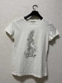 美品　ヴィヴィアンタム 半袖カットソー ドラゴン刺繍 ストーン　半袖　Tシャツ ヴィヴィアンタム ドラゴンラインストーン 半袖Tシャツ /0 白