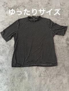 PURE RED ドット柄 半袖カットソー大きいサイズのサムネイル
