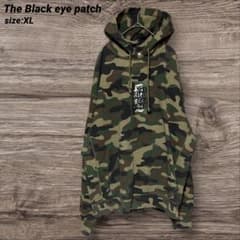 THE BLACK EYE PATCH カモフラージュパーカー BlackEyePatch ブラックアイパッチ パーカー カモフラ ロゴワッペン