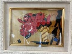 西原正一　油絵　赤ひバラ（赤いバラ）　SMのサムネイル