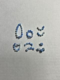 ネイルパーツ ホイップクリーム風 デコパーツ ブルーのサムネイル