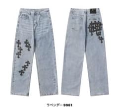 一点物】クロスパッチ ハンドペイント カスタムデニム ブラック - メルカリ