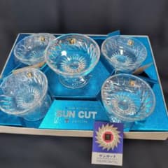 新品当時物カガミクリスタルアイスクリームカップ脚付きカップ昭和レトロ 新品当時物カガミクリスタルアイスクリームカップ脚付きカップ昭和