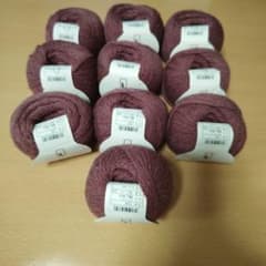 毛糸ピエロ Milky Wool ボルドー系 10玉セットのサムネイル