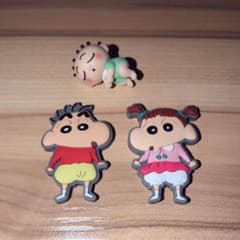 Baby Crayon Shin-chan x 3 Puffy Rubber Magnets 3 Hugcot