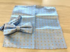 蝶ネクタイ専門店 ナナイロ 蝶ネクタイ ポケットチーフ セットのサムネイル