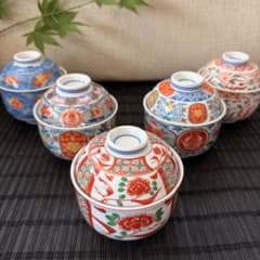 未使用保管品】有田焼 喜峰窯 絵変わり 茶碗蒸し碗 蒸し碗 5客 - メルカリ