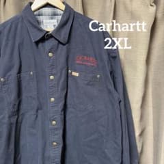 Carhartt 企業ロゴ 刺繍 ワークシャツ　ビッグサイズ 2XLのサムネイル