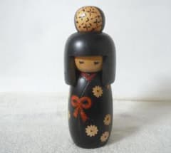 希少　近代こけし　創作こけし　宮下はじめ作　こけし　お団子　レトロ　民芸