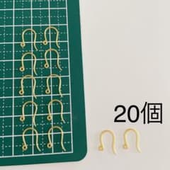 24 樹脂フックピアス ゴールド 20個のサムネイル