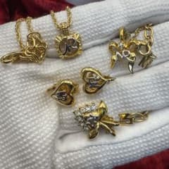 鑑定済】ニナリッチ ネックレス イヤリング 4点 セット まとめ売り 美