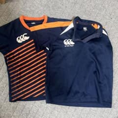 Canterbury ウォームアップウェア ネイビー/オレンジキッズ140 - メルカリ