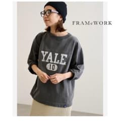 【新品未使用】フレームワーク YALE /クオータースリーブフットボールTシャツ FRAMeWORK（フレームワーク）の「YALE/クオータースリーブフットボール