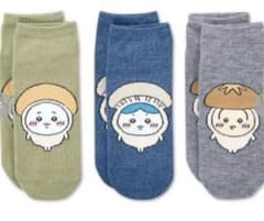 ちいかわ しまむら メンズ 靴下 キャラクター柄ソックス3足セットのサムネイル