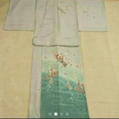 【未着用】アイスグレーの訪問着　裄69のサムネイル