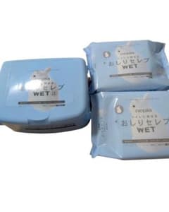 【新品】nepia トイレに流せるおしりセレブWET ＋詰替用 60枚2個セットのサムネイル