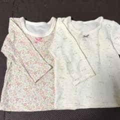 73. 長袖 キルト肌着 100サイズ　2枚セットのサムネイル