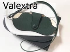 【美品！希少！】Valextra　メガネケース　ダークグリーン　ホワイト 美品！希少！】Valextraメガネケースダークグリーンホワイト