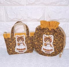 トート風ミニポーチ＆まぁるい巾着♡リトルサンダー❤︎コヤンイサム