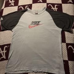 00s Nike グレー ラグランスリーブ Tシャツ oldラグランスt