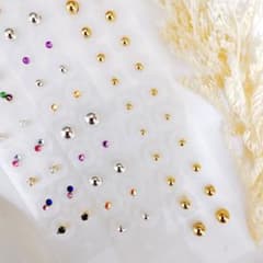 【即日発送】【フォロー割】60粒★カラフルシンプルピアス風贅沢セット！！のサムネイル